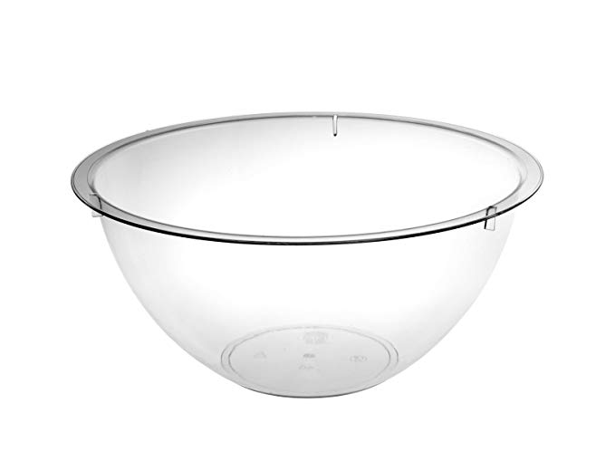 transparent cristal salad bowl
